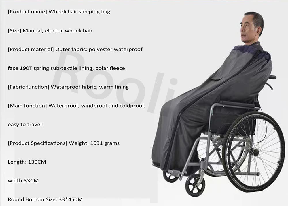 Funda acogedora para Silla de Ruedas, Saco de Dormir de otoño e Invierno, Forro Polar, Resistente al Viento, Resistente al Agua, Juego de Fundas para Patas de Silla de Ruedas, tamaño Unisex