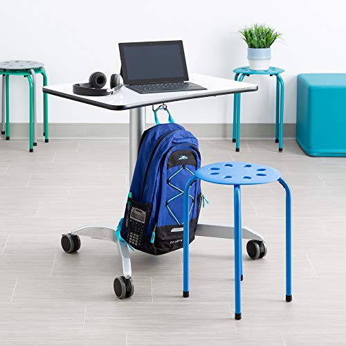 Image of Norwood Commercial Furniture Stacking Stools for Kids and Adults, 17.75 inch Standard Height Portable Nesting Office and Classroom Stools, Contemporary, Pack of 4