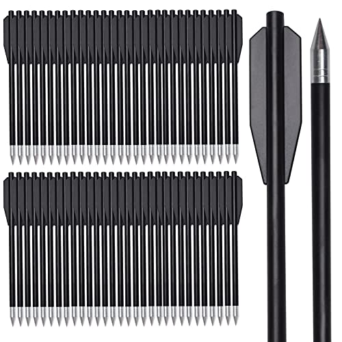 ELONG OUTDOOR Crossbow Bolts 50-80lb Mini Crossbow Target Arrows Archery Pistol Fishing Hunting 6.3" Steel Tips Hunting Target Practice Plinking