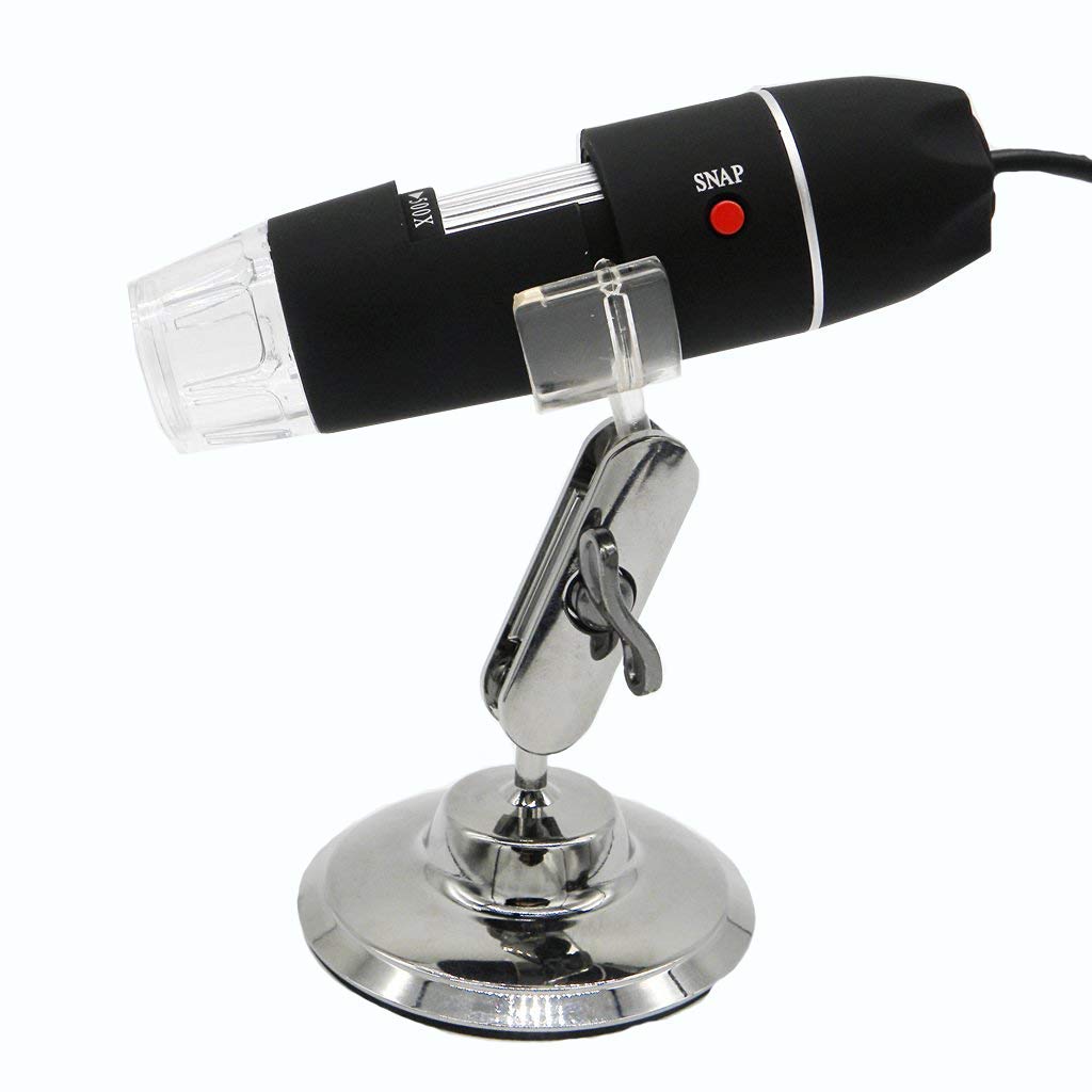 SDERMATECH USB Microscope,1000x Magnification Endoscope, 8 LED USB 2.0 Digital Microscope, Mini Camera with OTG Adapter and Metal Stand