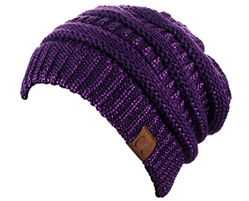 Image of Cambridge Select Thick Slouchy Knit Oversized Beanie Cap Hat
