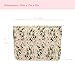 Makeup Bags for Purse Zipper Cosmetic Pouch Large Travel Canvas Make Up Organizer Tool Pouch for Women and Girls,Daisy White