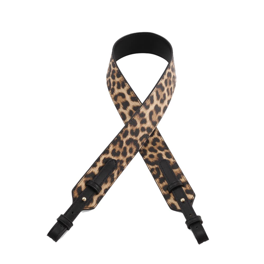 Grain Leather Purse Strap Adjustable Crossbody Replacement Straps for Handbags Monk Head Screws Detachable Gold Clasps Long Leopard