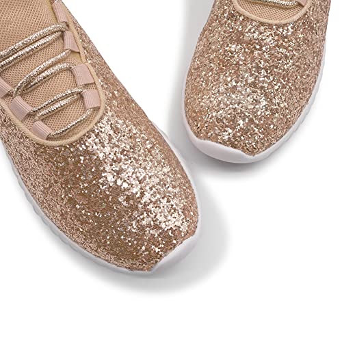Image of K KIP WOK Fashion Glitter Sneakers for Womens Silp On Running Shoes Lightweigt Tennis Walking Sneakers