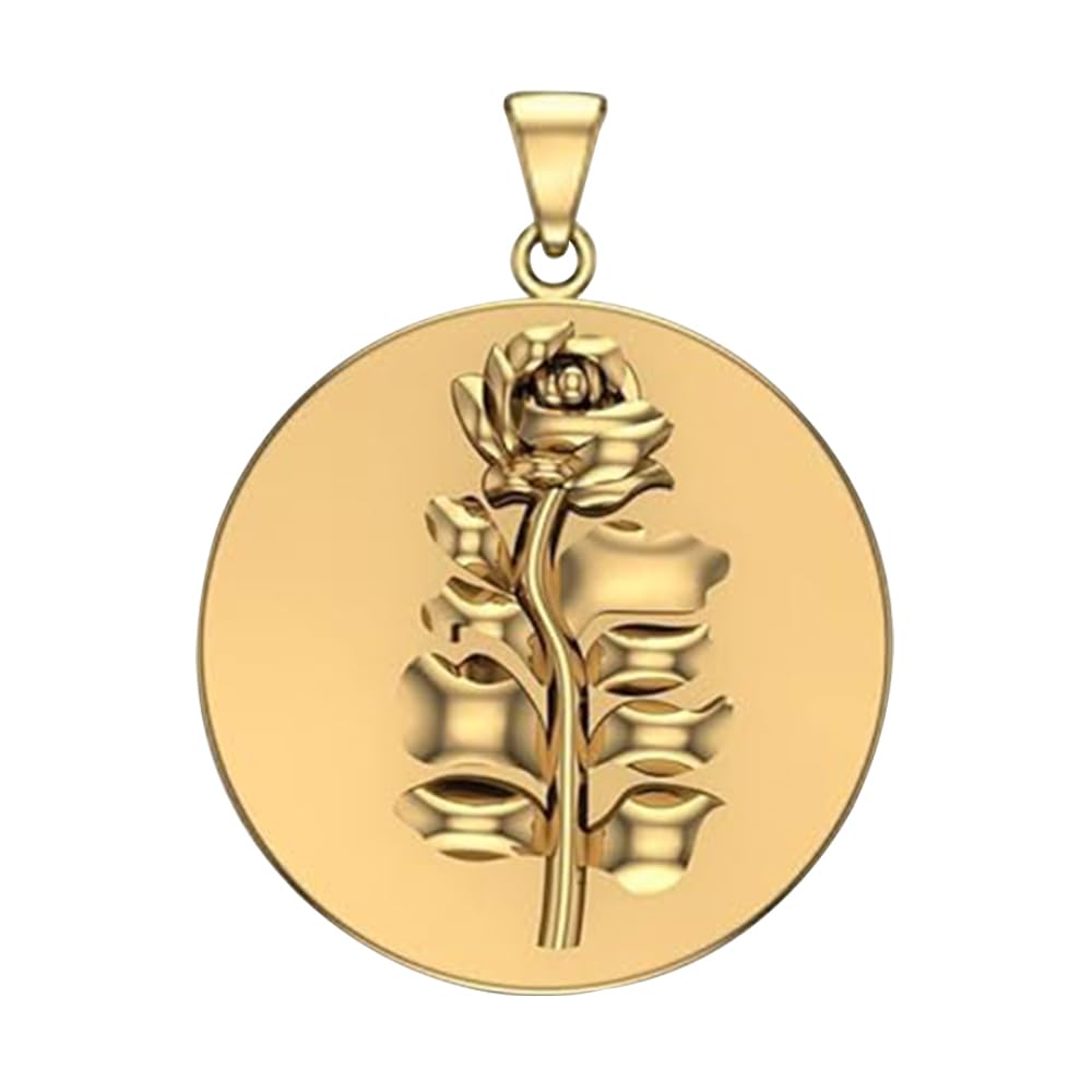 22K 1GM ROSE YELLOW GOLD COIN PENDANT