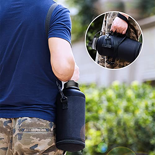 Image of Coolflask Water Bottle Holder for 87oz Jug Flask - Carrying Pouch With Detachable Adjustable Padded Shoulder Strap - Carry, Protect and Insulate Your Flask for Sports /Outdoor