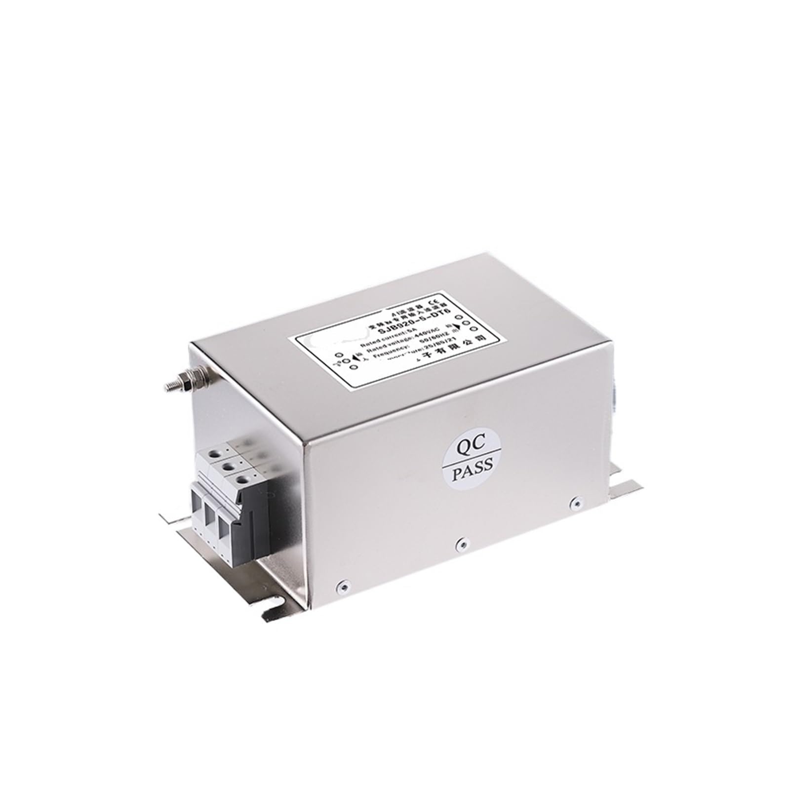 Coszwqdp 5V Sjb920-5A/250A-Dt Three-Phase Input Terminal Block Servo Inverter Dedicated Anti-Interference Power Filter 380V(Sjb920-5A-Dt 0.75/1.5Kw)