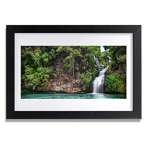 Cadre avec affiche cascade rock nature Tulup pour salon et chambre moderne