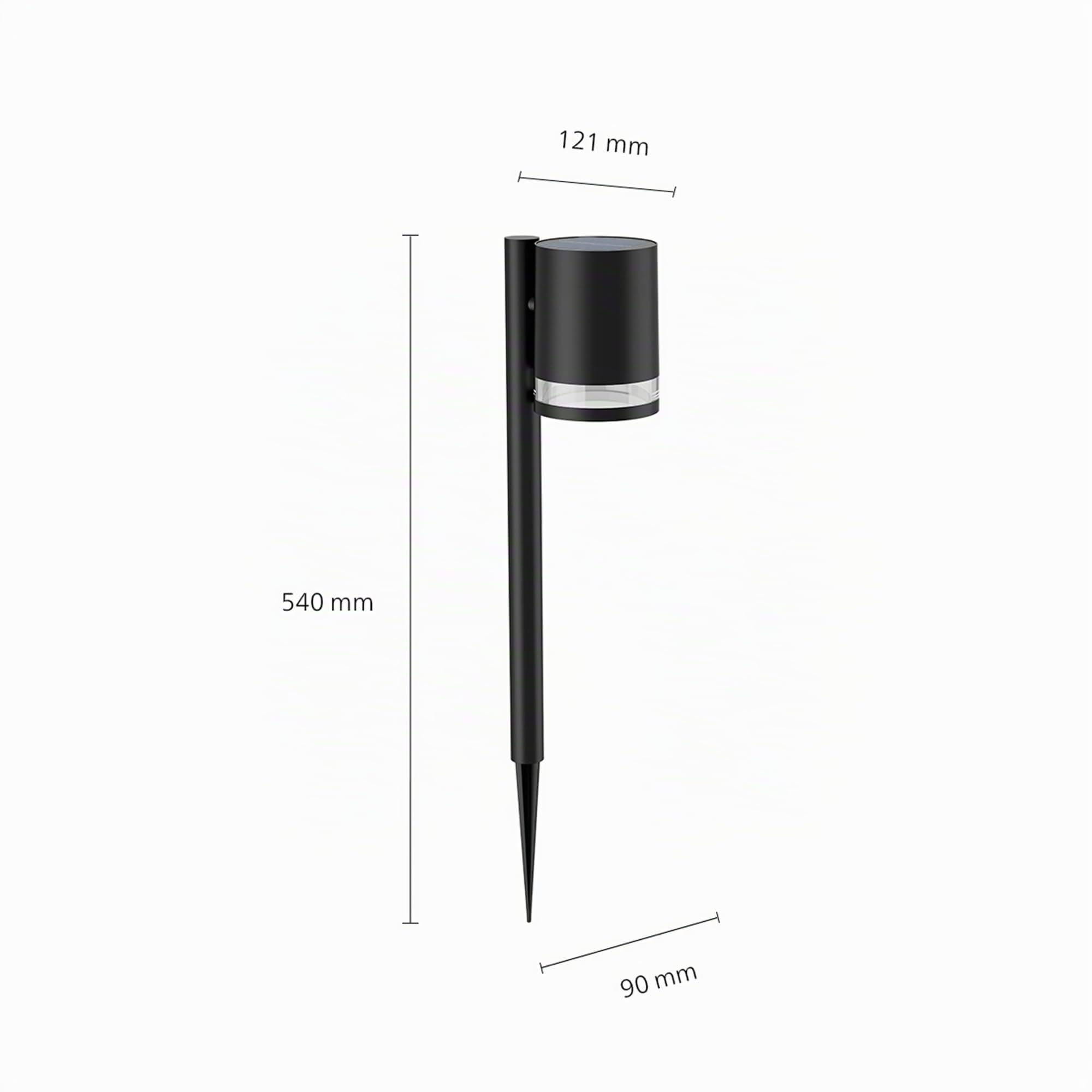 Philips LED Fyve Paletto Solare da Parete per Esterni, Luce Bianca Calda, 1.5W, IP44, Nero