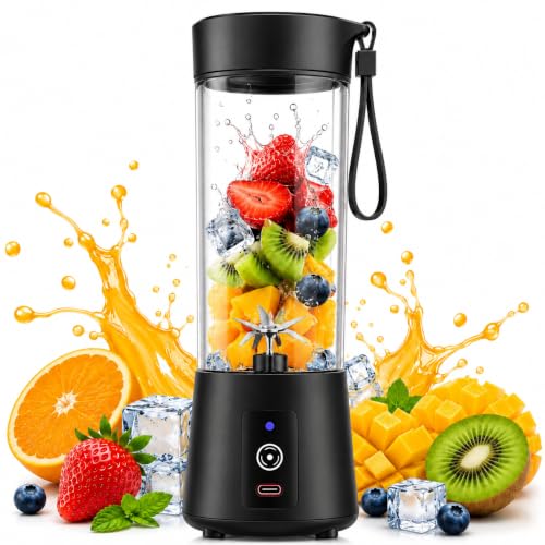 Amazer USB Rechargeable Blenders for Smoothies and Juices, Juicer...