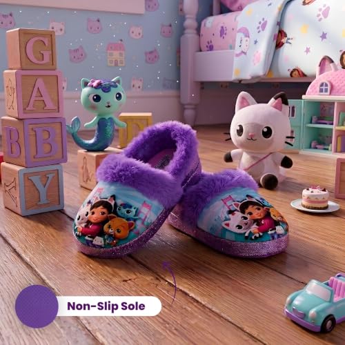 Josmo Gabby’s Dollhouse Plush Lined Slipper Shoes for Girls Cozy Indoor House Shoe- Purple Size 9-10 Toddler by Josmo - Used condition - Image 3