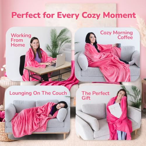 Image of Super Blanky Wearable Blankets for Women & Men, Graduation Day Gift for Her, Cozy Gifts for Women, Wife Birthday Gifts Ideas