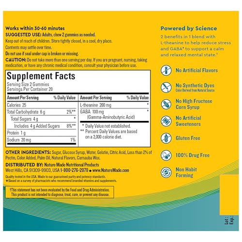 Nature Made Wellblends Stress Relief Gummies, 40 Strawberry Flavor Gummies - image 6