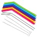 Silicone Straws, Stainless Steel Straws with Cleaning Brushes Complete Bundle- Reusable Extra Long Curved Straws for 30 OZ Yeti/Rtic Tumblers Set of 8