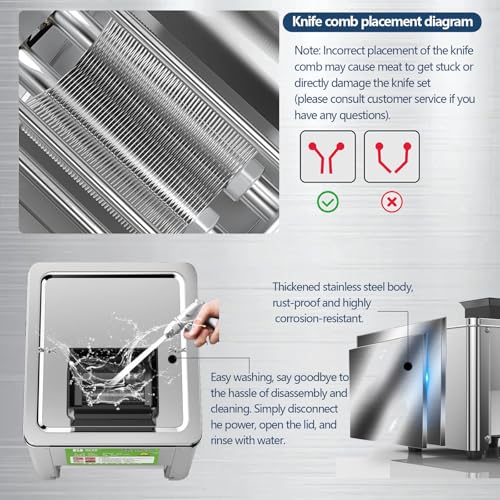 Cortadora eléctrica de carne acero inoxidable 2.5mm miniatura 4