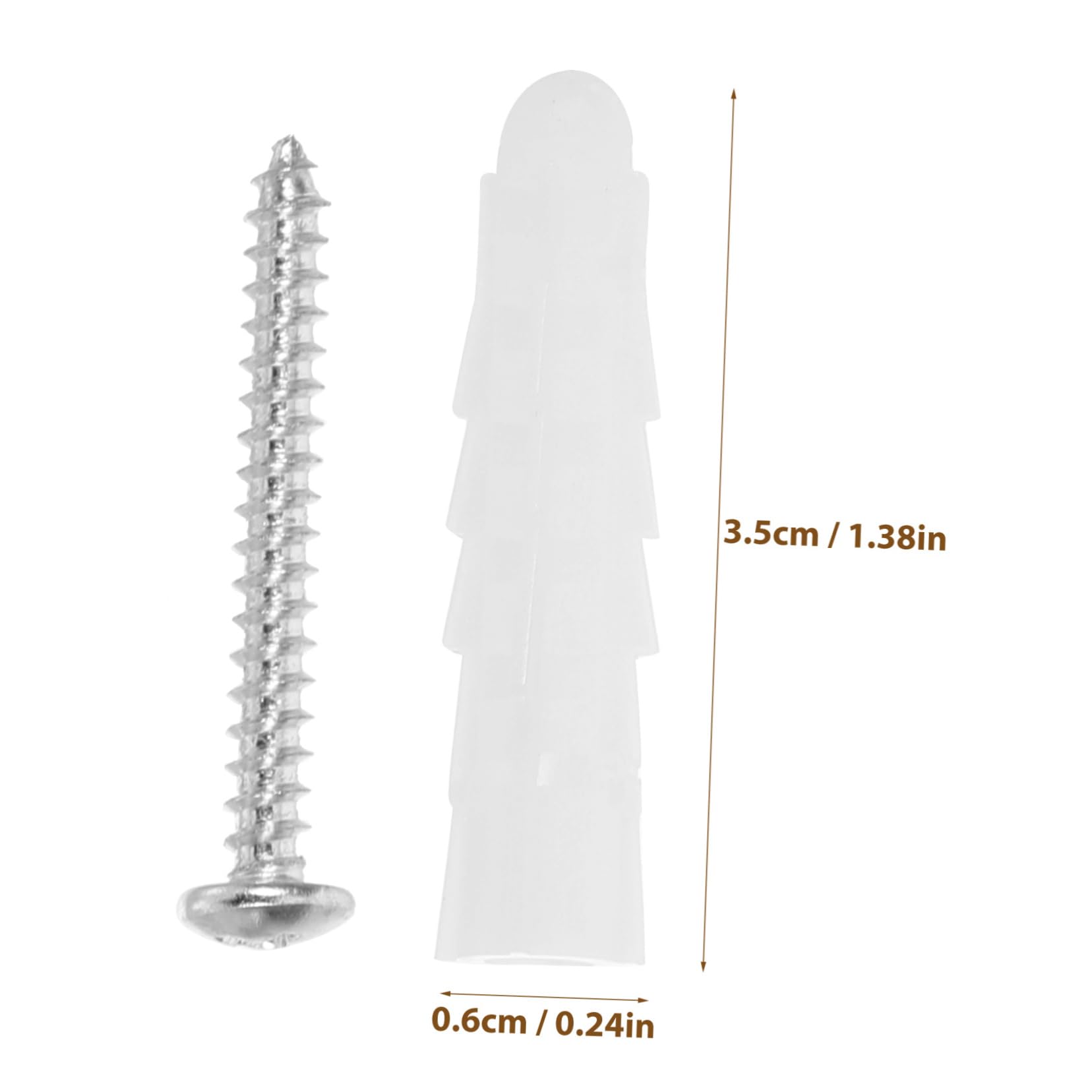 Alipis 6/8mm Square Expansion Tube Drywall Screws and Anchors Mounting Kit Heavy Duty White Rubber Nuts Easy Fixation