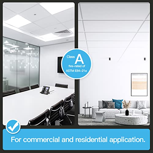Image of Art3d 10-Pack Smooth Drop Ceiling Tiles, No Sag and Breakage, White