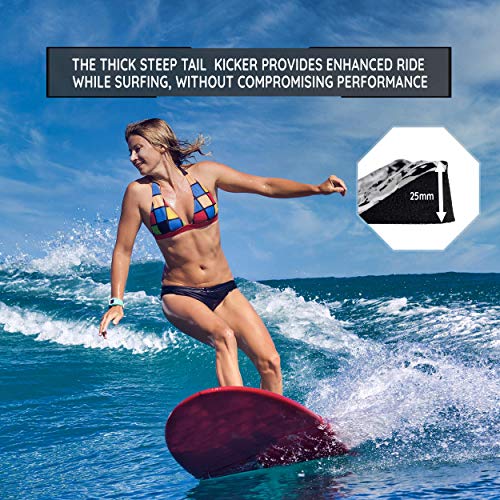 Shaka Pro Eva Surfboard Traction Pads (Front And Back) - 7 Adjustable Pieces With 3M Adhesive - Max Diamond Grip With Kicker And Arch Bar - Fits All Board Sizes #TOP6