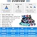 MammyGol Adjustable Inline Skates for Boys Girls Kids Youth with Light up Wheels,Illuminating Beginner Black Blades Roller Skates for Boys Size 1 2 3 4 Ages 6-8 8-10