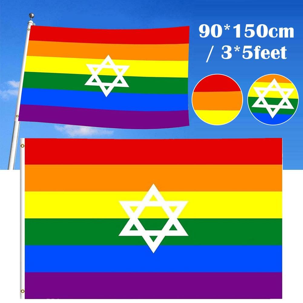 Israel & USA Flagge 90x150 Cm – Wetterfeste Doppel-Fahne