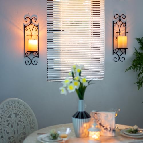 Sziqiqi Wall Candle Sconces With Hurricane Glass - Image 3