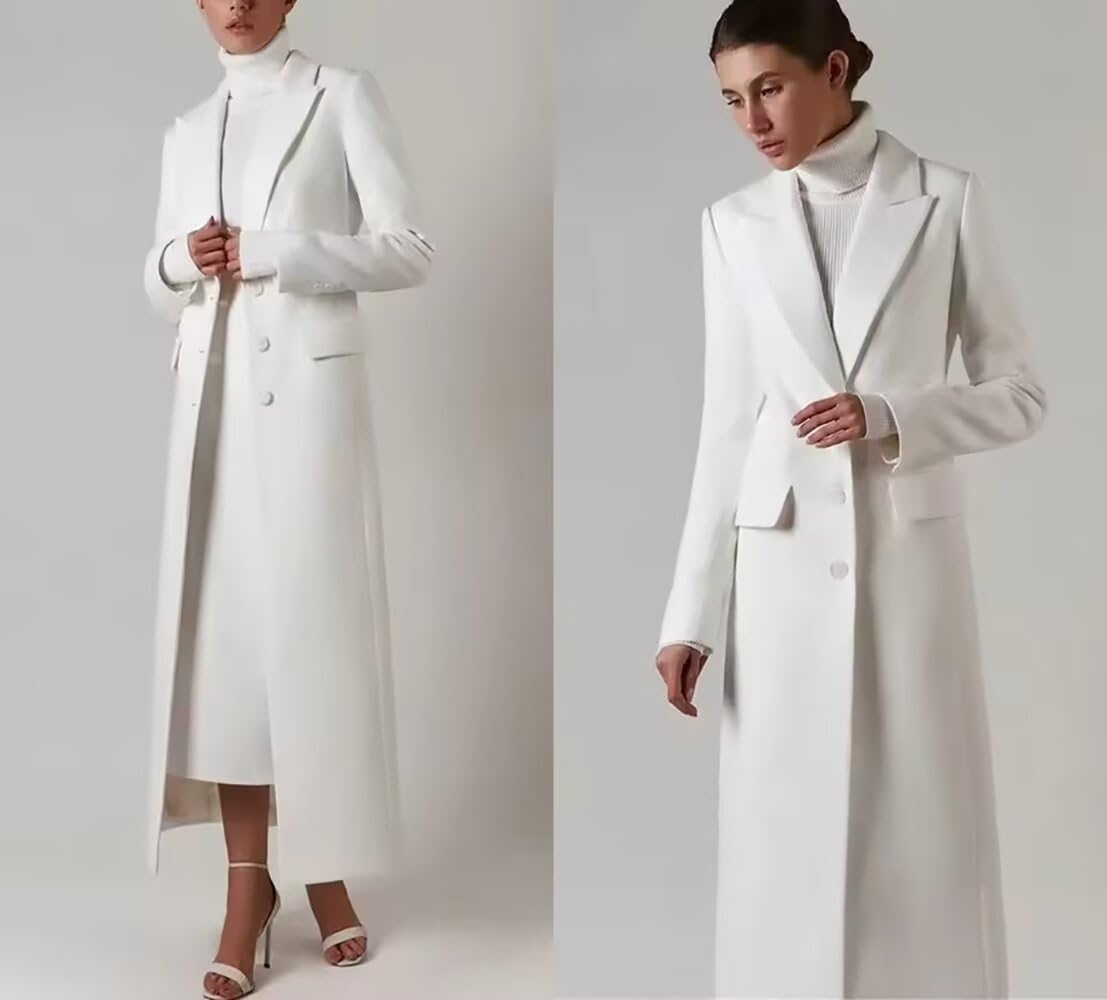 Women's Suit Blazer Long Sleeve Jacket Tuxedo Dress Formal Peak Lapel for Wedding Cocktail Prom Party