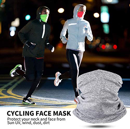 VOCALOL-Seamless-Face-Cover-Multifunctional-Headwear-Sports-Headbands-Neck-GaiterNon-Slip-Breathable-Bandanas-for-DustOutdoorsFestivalsSportsMulti-Purpose-Face-Cover-Gray