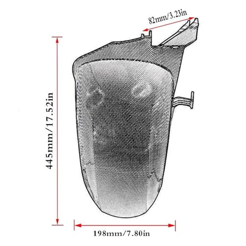 Extension de garde-boue moto Xmax 250 couvercle de protection roue arrière 2017-2022