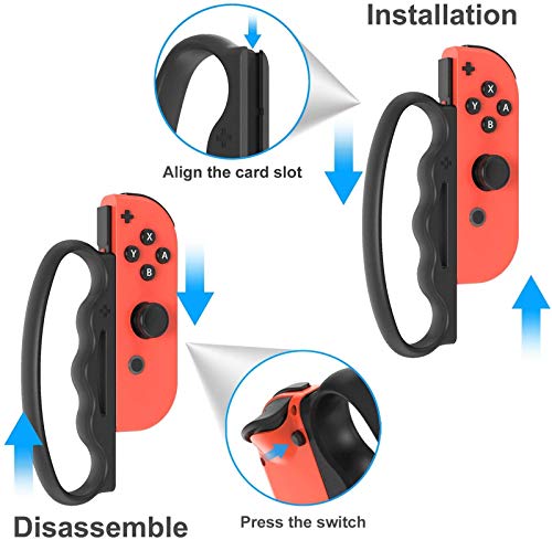 Fitness Boxing Hand Grips For Nintendo Switch & Oled Model Joycon, Fanpl Upgrade Fit Boxing Clasp Accessories Handle For Adults And Children, Enhance Your Gaming Experience, 2 Pack (Black And Black) #TOP2