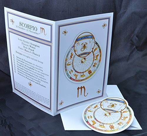Equinox Astrology - Scorpio Carte avec Aimant Réfrigérateur