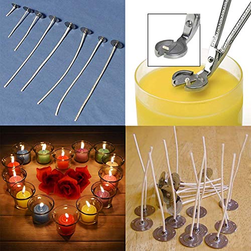 Image of Asian Hobby Crafts Candle Making Wicks 150 Pcs - Wax-Coated Cotton Wicks with Metal Bases, 3 inch, 5 inch, 7 inch (50 Each) - DIY Candle Kit for Soy, Paraffin, Gel, Pillar, Decorative & Handmade