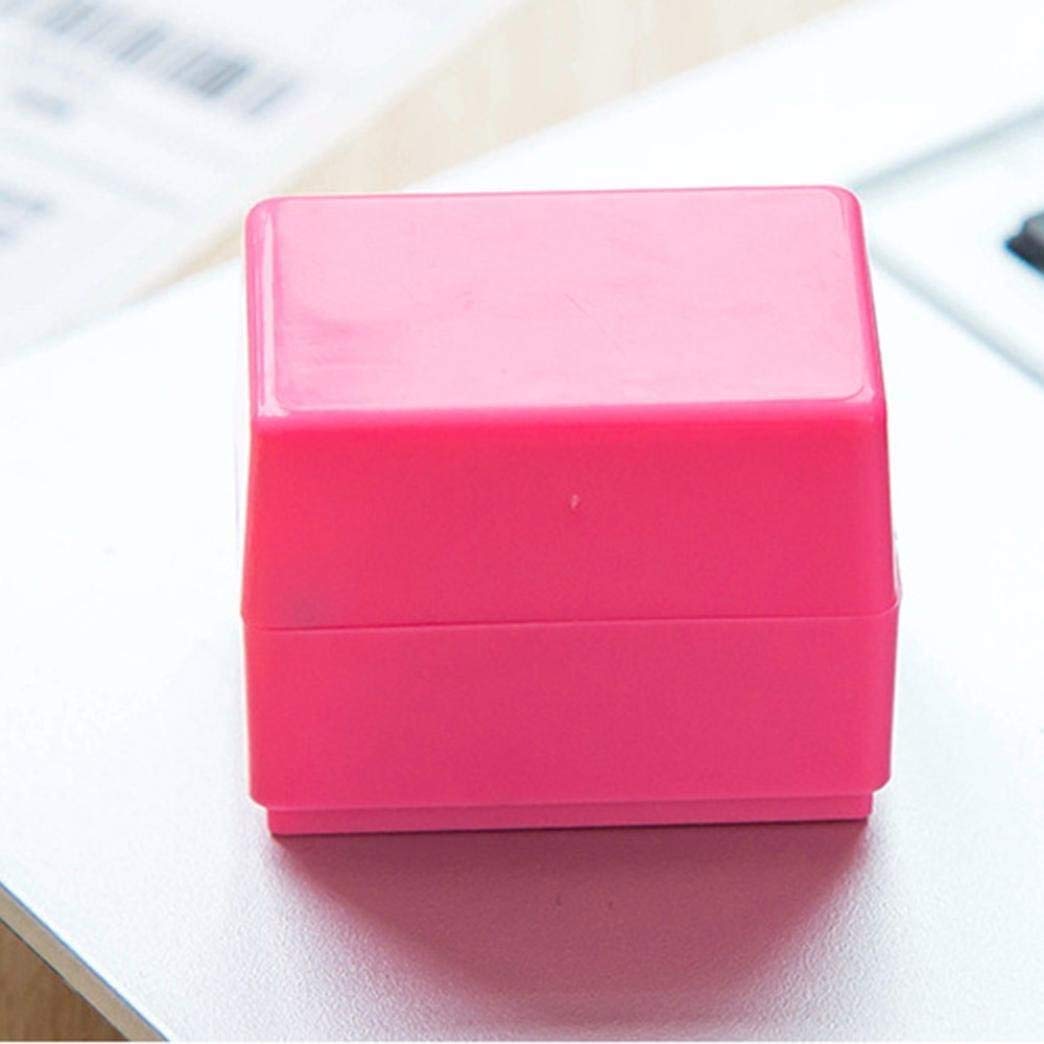 1 x "Guard Your ID" Rollenstempel, selbstfärbender Stempel, unordentlicher Code, Sicherheit, Büro, Rosa