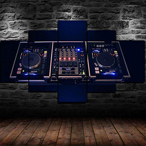 COCOCI 5 Piezas De Lienzo DJ Controller Mixer Music Lienzos Decorativos XXL Cuadros Modernos Baratos...