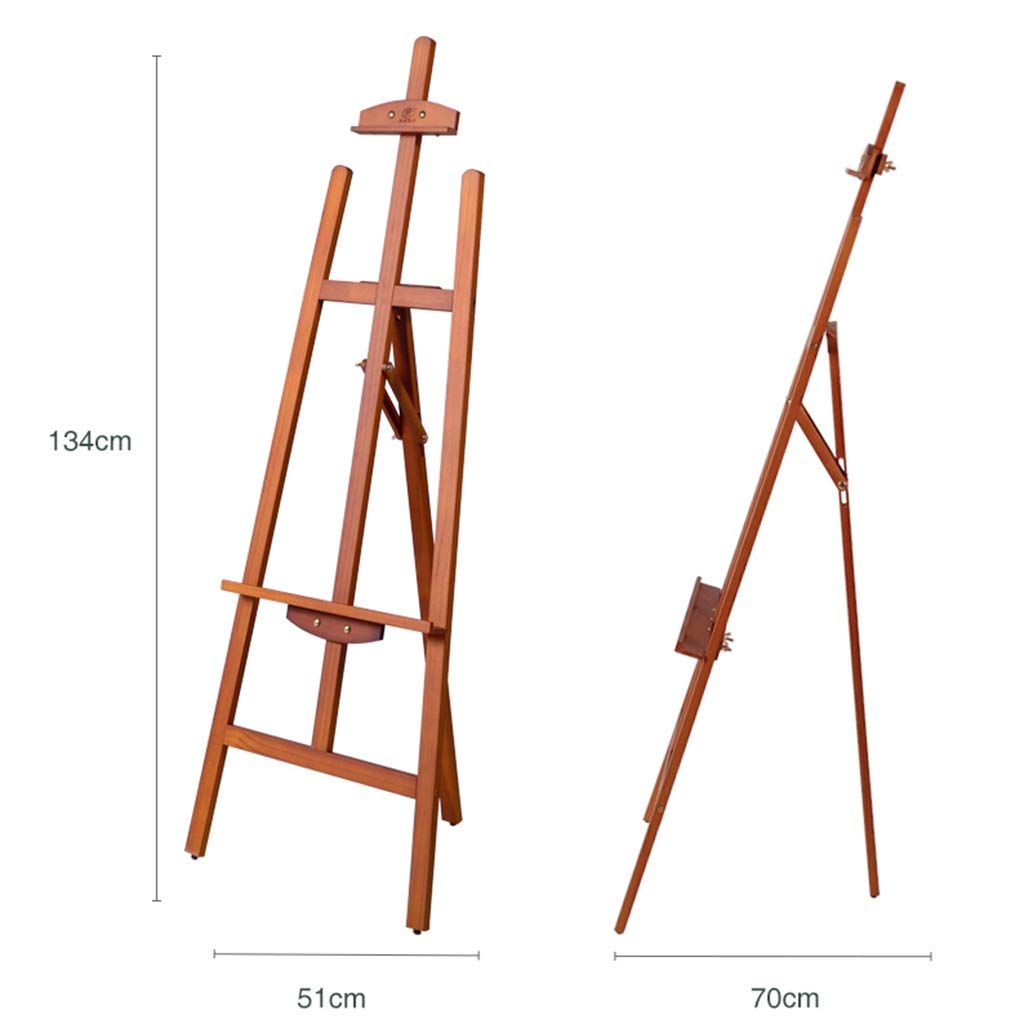 Künstlerstaffelei, Holzstaffelei, zur Präsentation von Leinwänden und Rahmen bis 108 cm, für Bild/Poster/Hochzeit