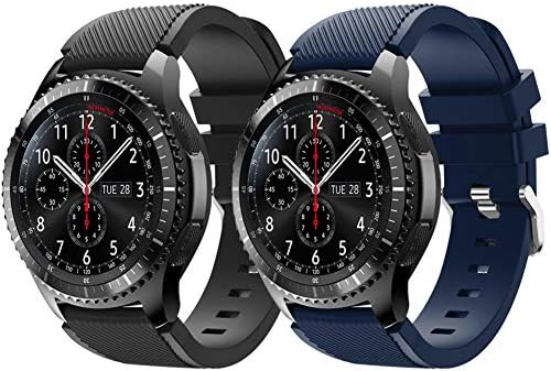 Vozehui Armband Kompatibel mit Samsung Galaxy Watch 3 45mm/Galaxy Watch 46mm/Samsung Gear S3 Frontier/huawei watch GT/huawei watch 2 pro Smartwatch, 22mm Silikon Sport Wrist Band für Herren Damen