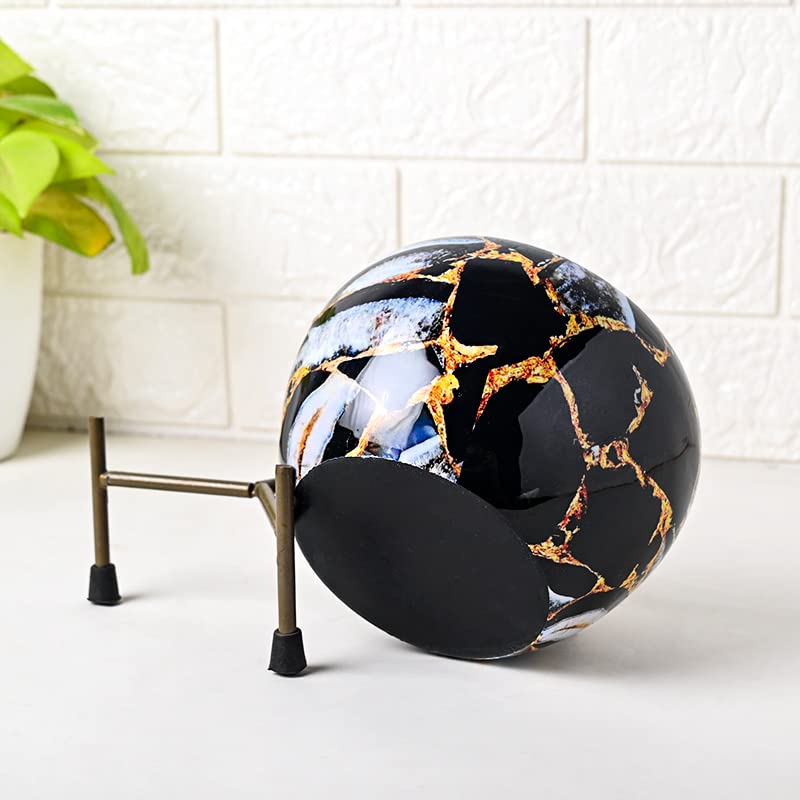 Image of FlowerAura Shining Red Metal Decorative Vase Pot for Live Indoor & Outdoor Plants, Living Room Showpiece, Table Decor, Office /Home Decoration (11cm X 11cm)