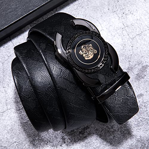Dubulle-Designer-Ratchet-Belt-for-Men-Leather-Fashion-Adjustable-Automatic-Buckle-Sliding-Removable-Dress-Casual