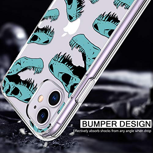 Bicol Iphone 11 Case Clear With Design For Girls Women,12Ft Drop Tested,Military Grade Shockproof,Slip Resistant Slim Fit Protective Phone Case For Apple Iphone 11 6.1 Inch 2019 Tyrannosaurus Rex #TOP3