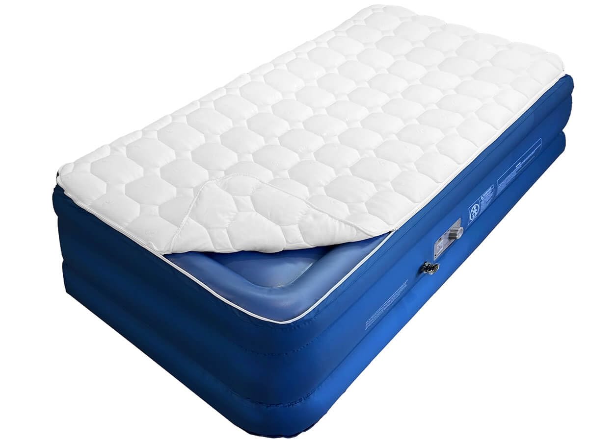 Colchón Inflable Cloud Top Individual | 210 cm de Largo | Funda Protectora Desmontable