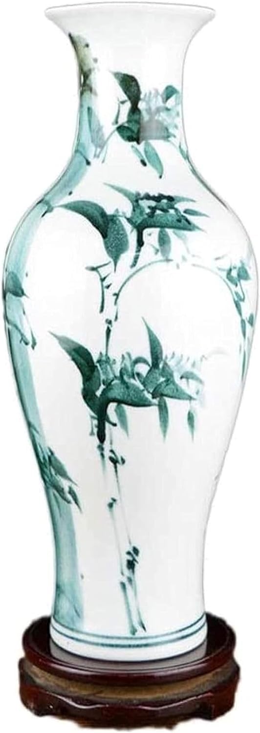 Vase en céramique artisanale à base rotative pour la décoration de salon