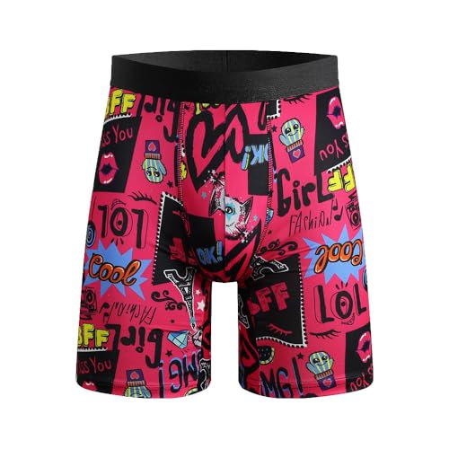Mens Boxer Briefs for Men Funny Novelty Boxer Brief Boys Underwear Stretch Sport Trunks Underwear Random Pack3