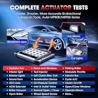 Autel Scanner MaxiCOM MK808S: 2026 Bidirectional Tool as MX808S MK808BT Pro M808Z, Work as MaxiCheck MX900 MK900BT, 28+ Service, 3000+ Active Tests, All System OBD2 Diagnostics, OS 11, 10X Faster