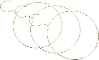 Cabilock 3pcs Elegant Scandinavian Style Metal Clothes Rack for Organizing Scarves Hats and Accessories Golden Finish for Chic Home Decor