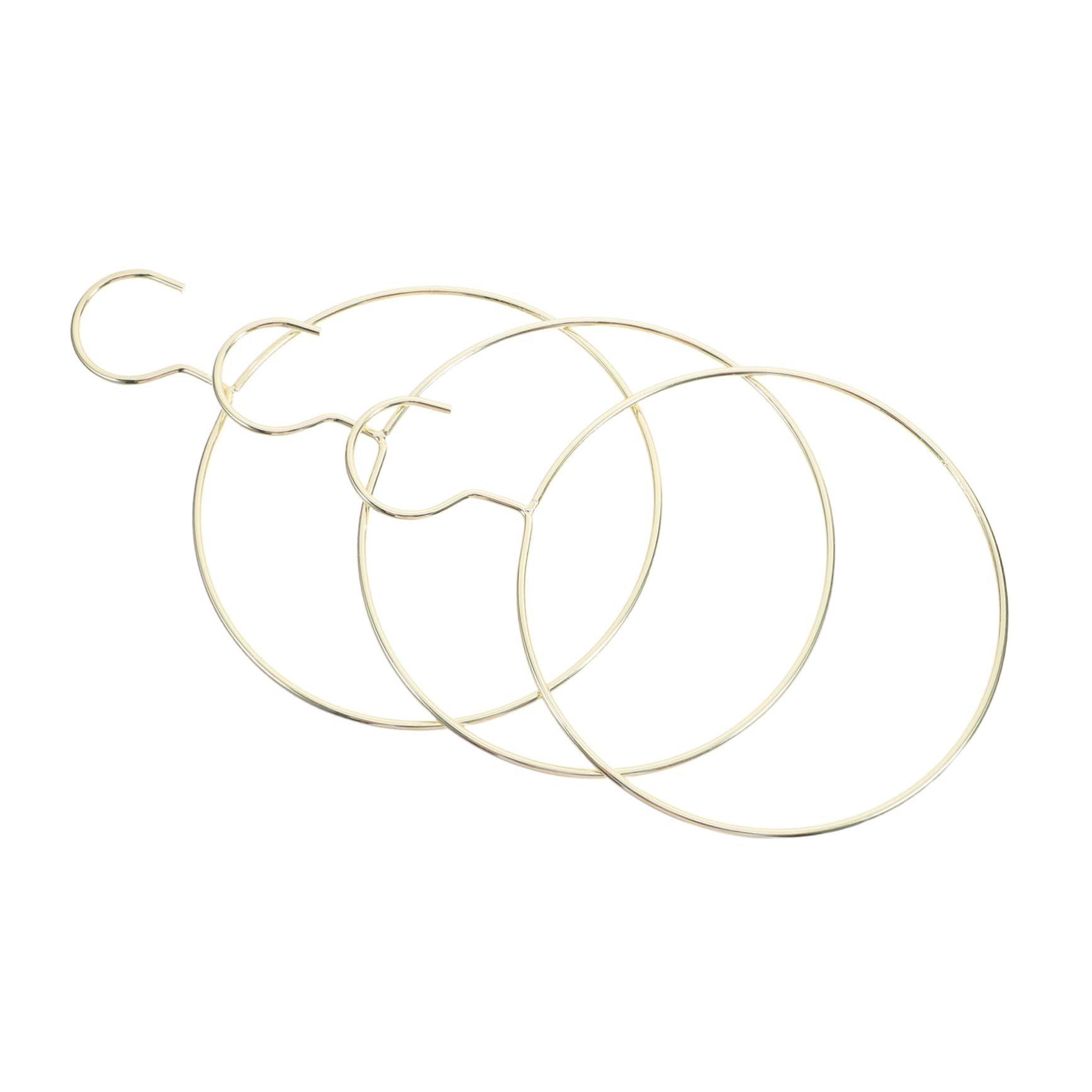 Cabilock 3pcs Elegant Scandinavian Style Metal Clothes Rack for Organizing Scarves Hats and Accessories Golden Finish for Chic Home Decor