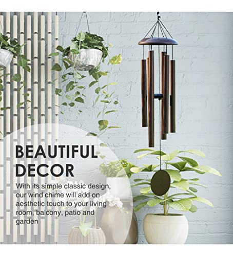 Vanquer Wind Chimes For Outside Deep Tone - 38'' Wind Chimes Outdoor Clearance, Deep Tone Wind Chimes, Windchimes Outdoors, Memorial Wind Chimes, Sympathy Gifts, Garden Patio Yard, Home Décor, Bronze #TOP5