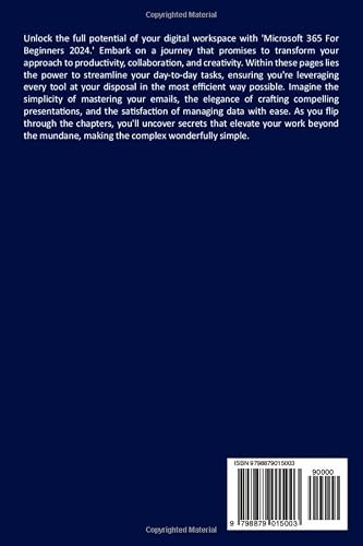 MICROSOFT 365 FOR BEGINNERS 2024: MASTERING PRODUCTIVITY TOOLS FOR WORK AND BEYOND