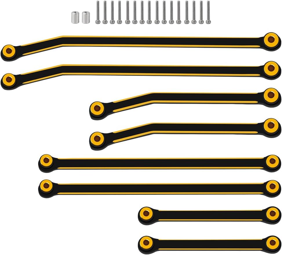 Heavy Brass High Clearance Links Chassis Rod Set for 1/24 RC Crawler SCX24 Jeep Gladiator AXI00005 Upgrade Parts