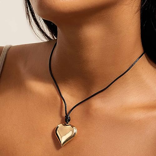 Ettika Choker. Adjustable Cord Necklace. Black Cord and 18k Gold Plated Pendant Necklace. Jewelry. Birthday Gifts For Women2