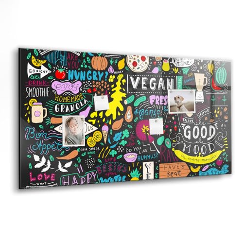 Tableau magnétique pour planification en verre 120x60cm effaçable à sec