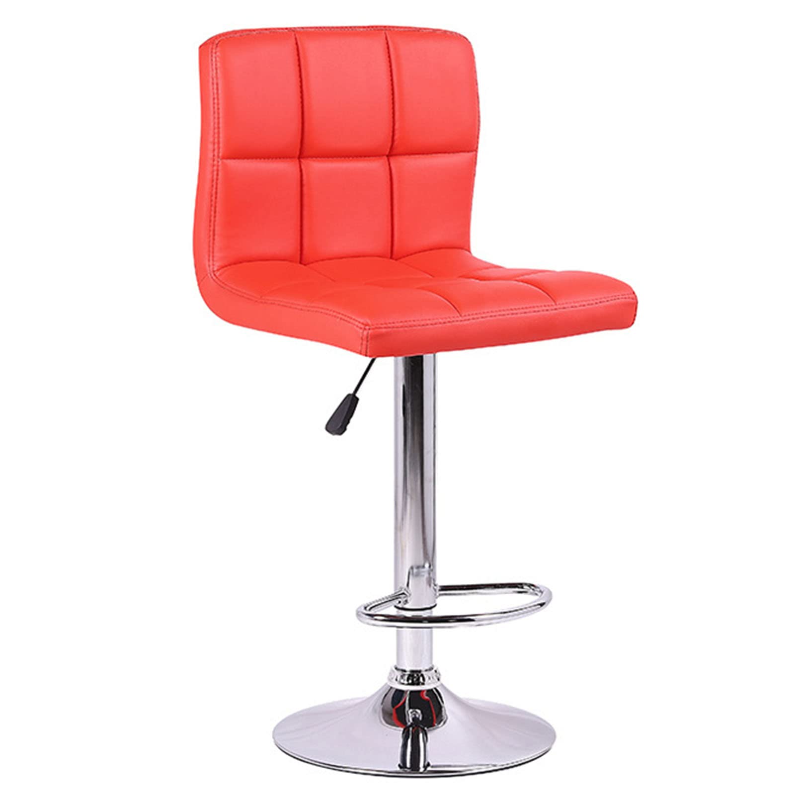 Tabouret de bar avec dossier repose-pieds base chromée réglable hauteur chaise cuisine